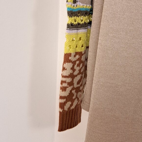 Easel BOHO Long Sleeve Top Crochet Accents Misses Size Large - Picture 9 of 11